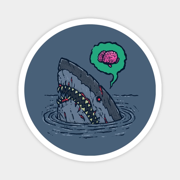 Zombie Shark II Magnet by nickv47